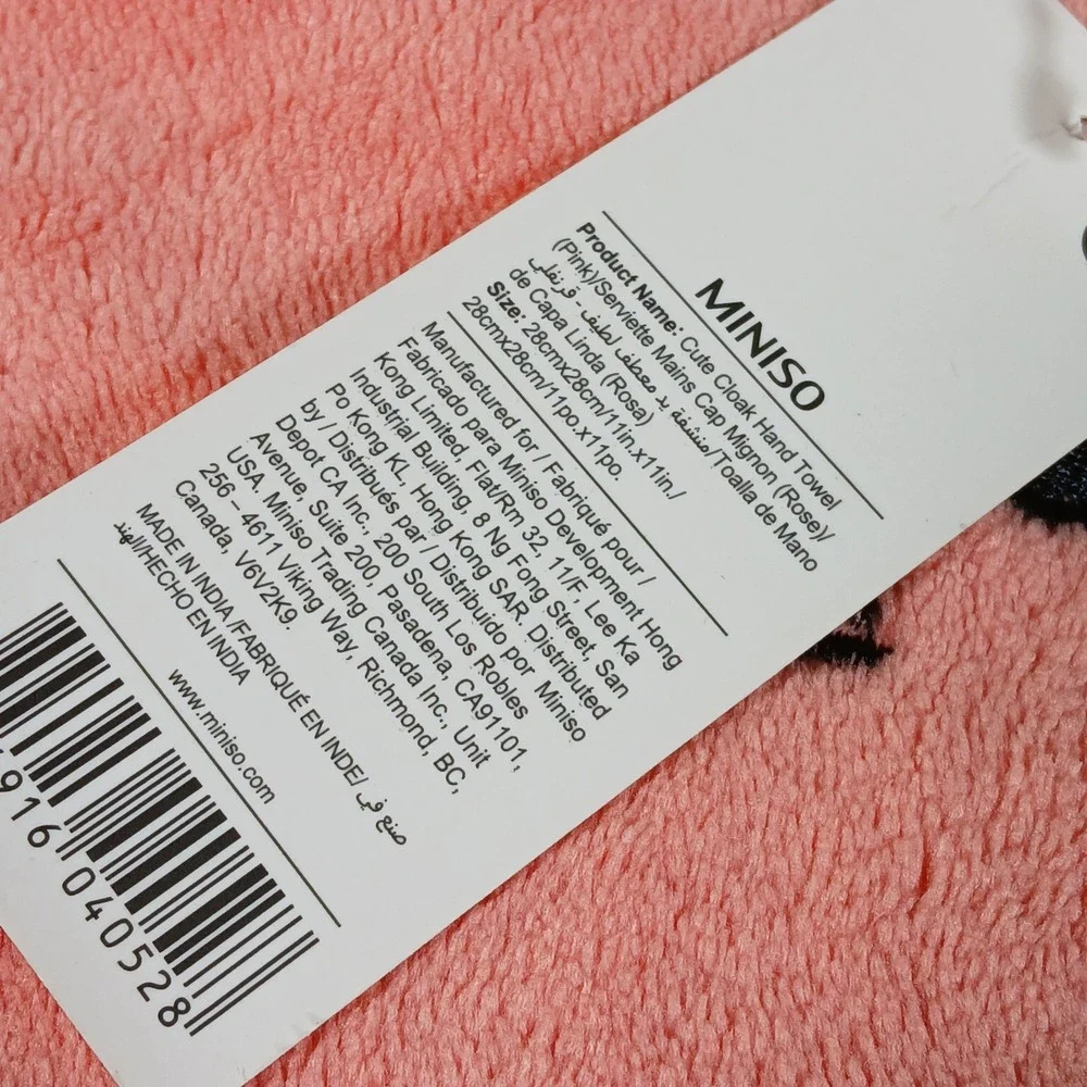 Miniso Towel Baby Security Blanket Bundle Pink Fox Bear Soft